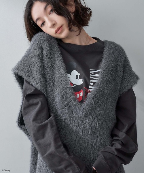 eL】Mickey / TeeLS/989158(Tシャツ/カットソー)|eL(エル eL】Mickey / TeeLS/989158(Tシャツ/カットソー)|eL(エル