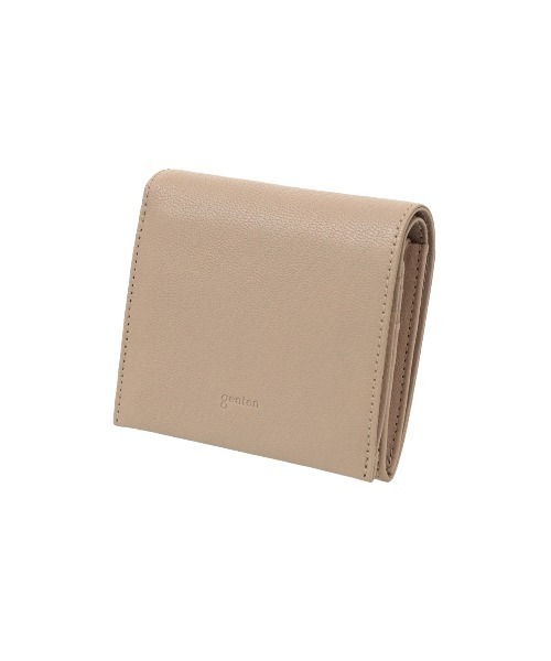 genten（ゲンテン）の「ゴートベーシック 2つ折り財布（財布・レディース・カーキ/ワイン/グレイッシュベージュ/ライトブラウン/ブラウン/ブラック/ダークブラウン/ベージュ・FREE）」の2枚目の写真