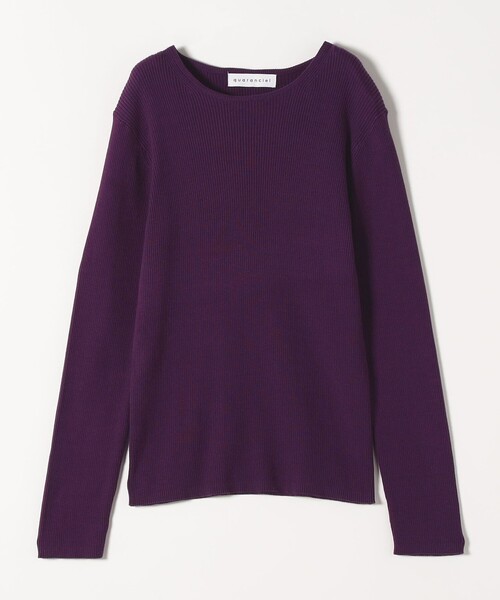 quaranciel:〈手洗い可能〉コットン リブ クルーネック ニット（ニット