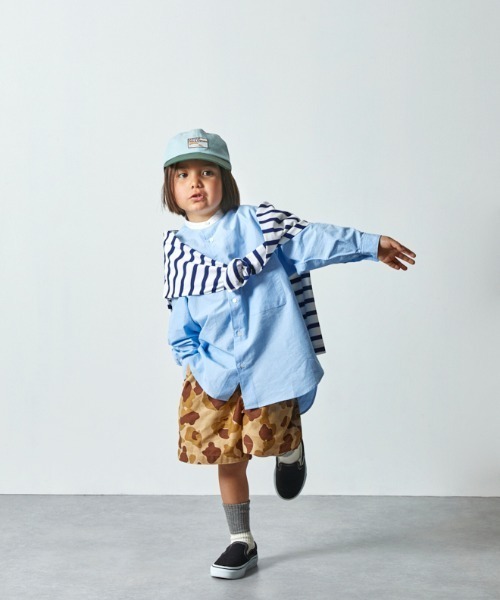 EAST END HIGHLANDERS（イーストエンドハイランダーズ）の「East End Highlanders / バンドカラーシャツ<130-150cm>（シャツ/ブラウス・キッズ・スカイブルー・130/140）」の10枚目の写真