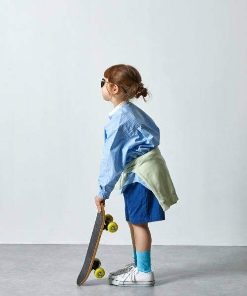 EAST END HIGHLANDERS（イーストエンドハイランダーズ）の「East End Highlanders / バンドカラーシャツ<130-150cm>（シャツ/ブラウス・キッズ・スカイブルー・130/140）」の8枚目の写真