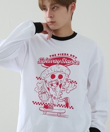 【SIDEWAY STANCE】プリント 長袖 リンガーTシャツ
