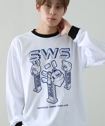 【SIDEWAY STANCE】プリント 長袖 リンガーTシャツ