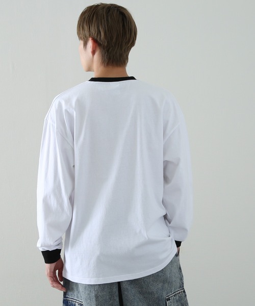 SIDEWAY STANCE(サイドウェイスタンス)の「【SIDEWAY STANCE】プリント 長袖 リンガーTシャツ(Tシャツ/カットソー・メンズ・ブラック/ホワイト系/ホワイト/ブラック系・MEDIUM/LARGE/X-LARGE)」の7枚目の写真
