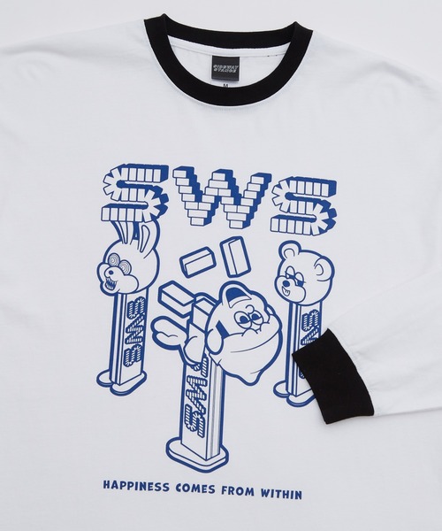 SIDEWAY STANCE(サイドウェイスタンス)の「【SIDEWAY STANCE】プリント 長袖 リンガーTシャツ(Tシャツ/カットソー・メンズ・ブラック/ホワイト系/ホワイト/ブラック系・MEDIUM/LARGE/X-LARGE)」の14枚目の写真