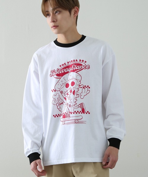 SIDEWAY STANCE(サイドウェイスタンス)の「【SIDEWAY STANCE】プリント 長袖 リンガーTシャツ(Tシャツ/カットソー・メンズ・ブラック/ホワイト系/ホワイト/ブラック系・MEDIUM/LARGE/X-LARGE)」の18枚目の写真