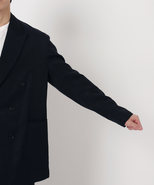 ゴーシュ ヘンプツイルダブルブレストジャケット ブラック ゴーシュ ヘンプツイルダブルブレストジャケット ブラック