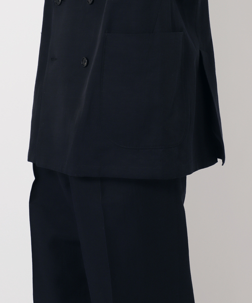 EDIFICE（エディフィス）の「キュプラ/コットン/リネン ツイル ダブルブレストジャケット（テーラードジャケット・メンズ・ブラウン/ネイビー・SMALL/MEDIUM/LARGE）」の18枚目の写真