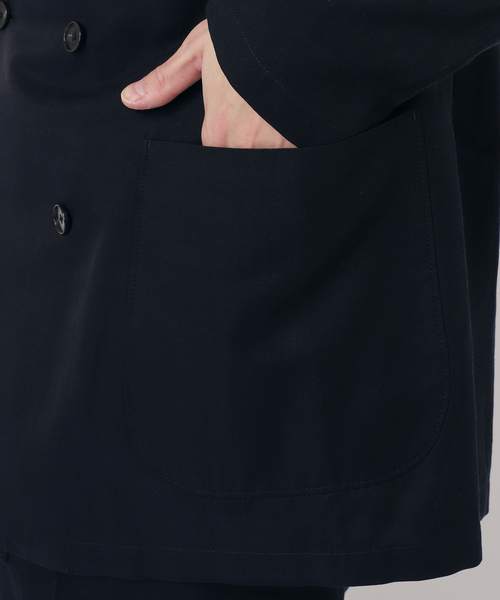 EDIFICE（エディフィス）の「キュプラ/コットン/リネン ツイル ダブルブレストジャケット（テーラードジャケット・メンズ・ブラウン/ネイビー・SMALL/MEDIUM/LARGE）」の19枚目の写真