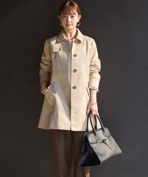 model:166cm　着用サイズ：M　着用カラー：ライトベージュ