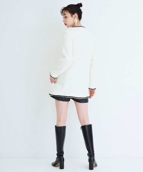 Narcissus(ナルシス)の「【Narcissus】ツイードワンピース(ワンピース・レディース・ブラック/ホワイト・FREE)」の10枚目の写真