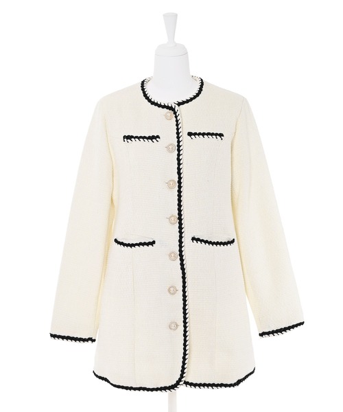 Narcissus(ナルシス)の「【Narcissus】ツイードワンピース(ワンピース・レディース・ブラック/ホワイト・FREE)」の13枚目の写真