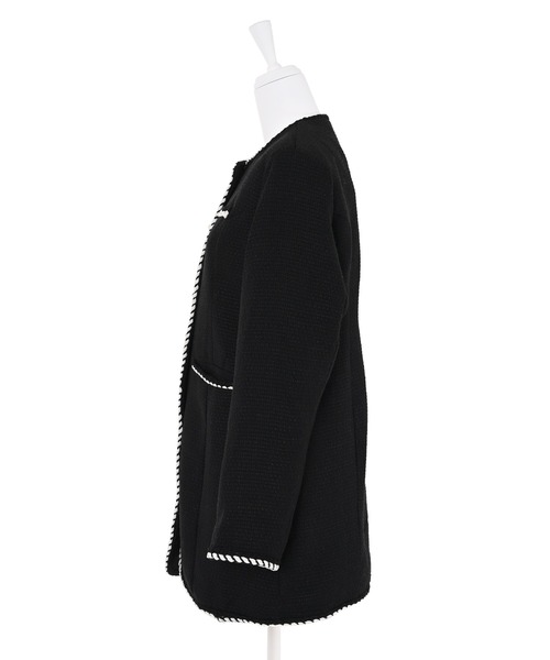 Narcissus(ナルシス)の「【Narcissus】ツイードワンピース(ワンピース・レディース・ブラック/ホワイト・FREE)」の7枚目の写真