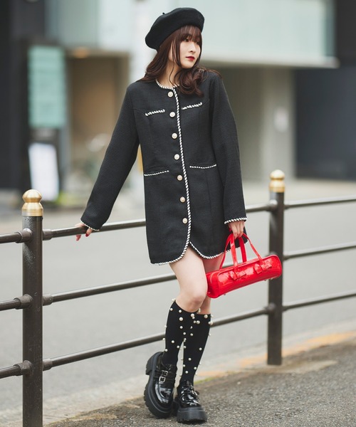 Narcissus(ナルシス)の「【Narcissus】ツイードワンピース(ワンピース・レディース・ブラック/ホワイト・FREE)」の11枚目の写真