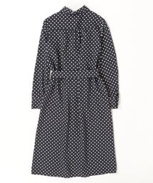 【極美品】ブルックスブラザーズ　ポルカドット シャツドレス　ネイビー 長袖 82137484_b_01_215.jpg