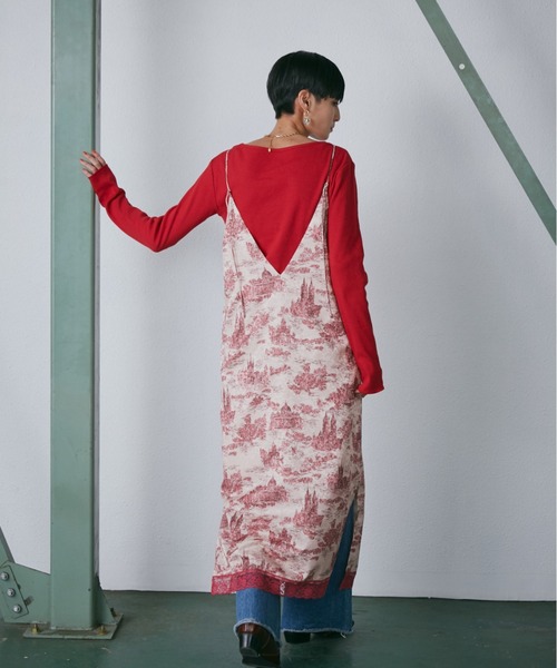 CREOLME（クレオルム）の「(CREOLME)プリントキャミワンピース  