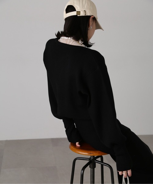 FREE'S MART（フリーズマート）の「［セットアップ対応］リブニットカーディガン（カーディガン/ボレロ・レディース・ライトグリーン/ベージュ/ブラック・FREE）」の12枚目の写真