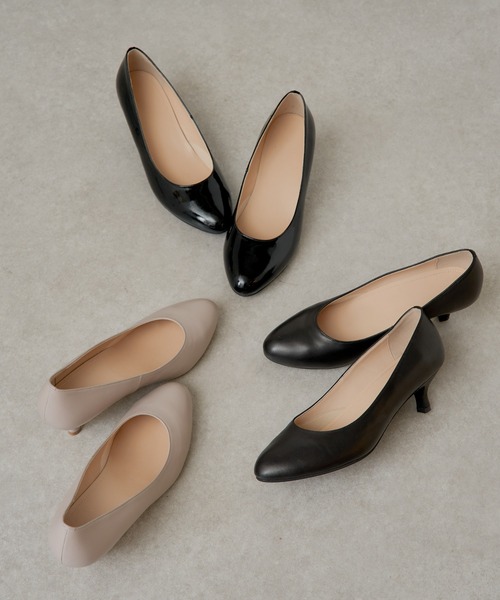 BEARDSLEY（ビアズリー）の「《お仕事やオケージョンにも使いやすい》ラウンドトゥパンプス（パンプス・レディース・ブラック系その他/ブラック/ベージュ・23/24/24.5/23.5）」の3枚目の写真