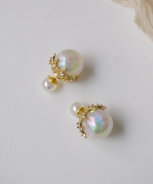 セール】リバーシブル ビッグパール ピアス（ピアス（両耳用