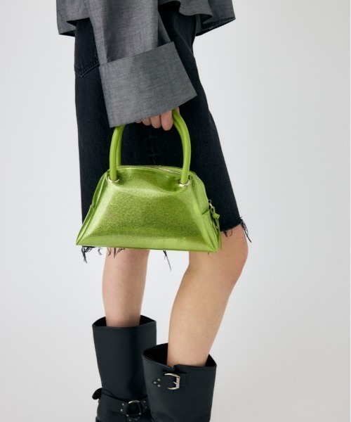 MOUSSY(マウジー)の「GLITTER CLEAR ミニバッグ(ハンドバッグ・レディース・ライム/ブラウン・FREE)」の2枚目の写真