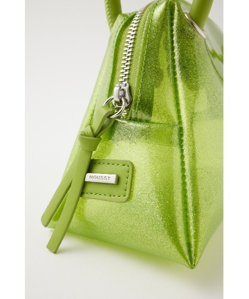 MOUSSY(マウジー)の「GLITTER CLEAR ミニバッグ(ハンドバッグ・レディース・ライム/ブラウン・FREE)」の4枚目の写真