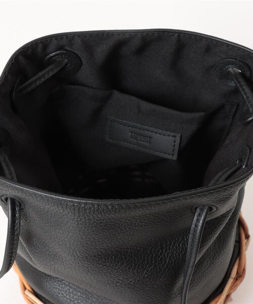 TIDEWAY（タイドウェイ）の「【TIDEWAY】ARUROG×LTR 2W SHOULDER かご×レザー バッグ M T2893（ショルダーバッグ・レディース・ブラック・FREE）」の4枚目の写真