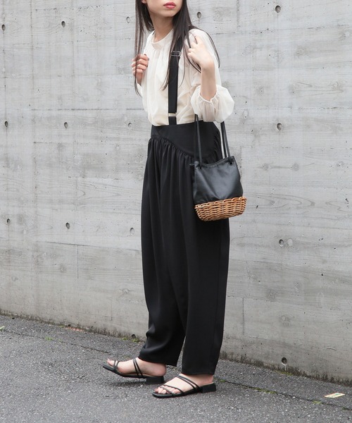 TIDEWAY（タイドウェイ）の「【TIDEWAY】ARUROG×LTR 2W SHOULDER かご×レザー バッグ M T2893（ショルダーバッグ・レディース・ブラック・FREE）」の16枚目の写真