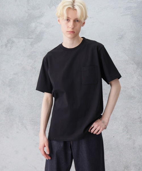 NANO universe(ナノユニバース)の「オーガニックコットンTシャツ 半袖(Tシャツ/カットソー・メンズ・ブラック/ライトベージュ/ホワイト/ブラウン・L/M/S/XL)」の3枚目の写真
