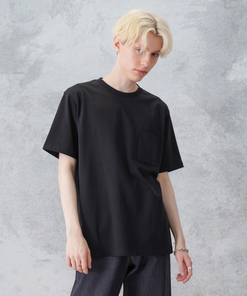 NANO universe(ナノユニバース)の「オーガニックコットンTシャツ 半袖(Tシャツ/カットソー・メンズ・ブラック/ライトベージュ/ホワイト/ブラウン・L/M/S/XL)」の5枚目の写真