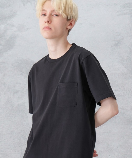 NANO universe(ナノユニバース)の「オーガニックコットンTシャツ 半袖(Tシャツ/カットソー・メンズ・ブラック/ライトベージュ/ホワイト/ブラウン・L/M/S/XL)」の7枚目の写真