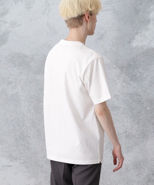 NANO universe(ナノユニバース)の「オーガニックコットンTシャツ 半袖(Tシャツ/カットソー・メンズ・ブラック/ライトベージュ/ホワイト/ブラウン・L/M/S/XL)」の13枚目の写真
