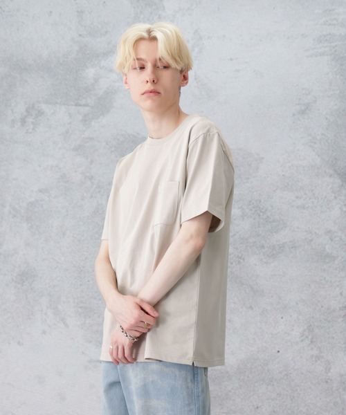 NANO universe(ナノユニバース)の「オーガニックコットンTシャツ 半袖(Tシャツ/カットソー・メンズ・ブラック/ライトベージュ/ホワイト/ブラウン・L/M/S/XL)」の18枚目の写真