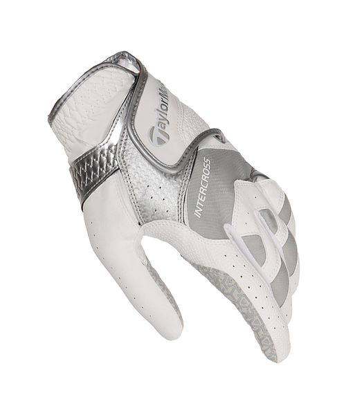 TaylorMade（テーラーメイド）の「TM24 インタークロス 6.0 グローブ ホワイト/グレー（ゴルフグッズ・メンズ・ホワイト×グレー・23/24/25/21/22/26）」の2枚目の写真