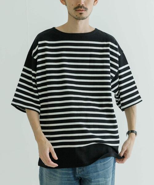 URBAN RESEARCH(アーバンリサーチ)の「USAコットンバスクTシャツ(Tシャツ/カットソー・メンズ・オフホワイト/ブラック系その他/チャコールグレー/カーキ/ホワイト系その他/ブルー系その他・SMALL/MEDIUM/LARGE)」の21枚目の写真