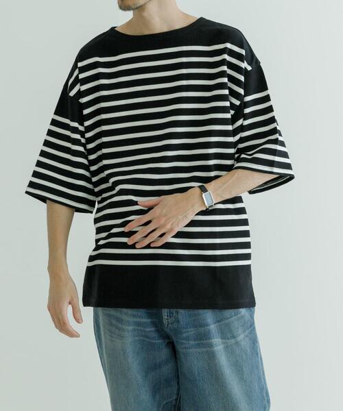 URBAN RESEARCH(アーバンリサーチ)の「USAコットンバスクTシャツ(Tシャツ/カットソー・メンズ・オフホワイト/ブラック系その他/チャコールグレー/カーキ/ホワイト系その他/ブルー系その他・SMALL/MEDIUM/LARGE)」の20枚目の写真