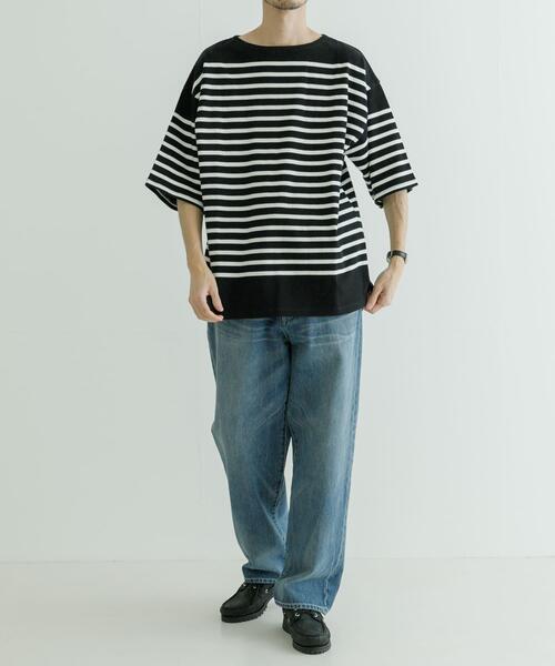 URBAN RESEARCH(アーバンリサーチ)の「USAコットンバスクTシャツ(Tシャツ/カットソー・メンズ・オフホワイト/ブラック系その他/チャコールグレー/カーキ/ホワイト系その他/ブルー系その他・SMALL/MEDIUM/LARGE)」の19枚目の写真