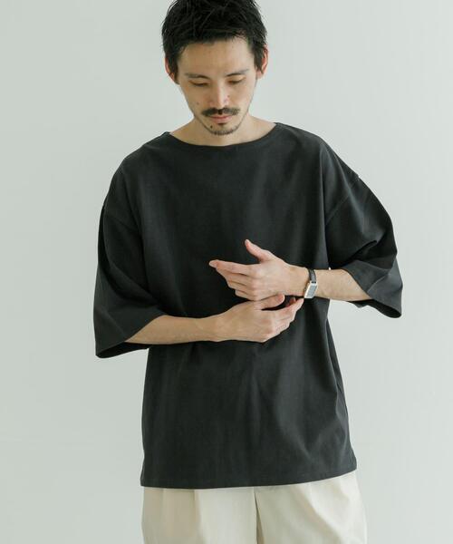 URBAN RESEARCH(アーバンリサーチ)の「USAコットンバスクTシャツ(Tシャツ/カットソー・メンズ・オフホワイト/ブラック系その他/チャコールグレー/カーキ/ホワイト系その他/ブルー系その他・SMALL/MEDIUM/LARGE)」の13枚目の写真