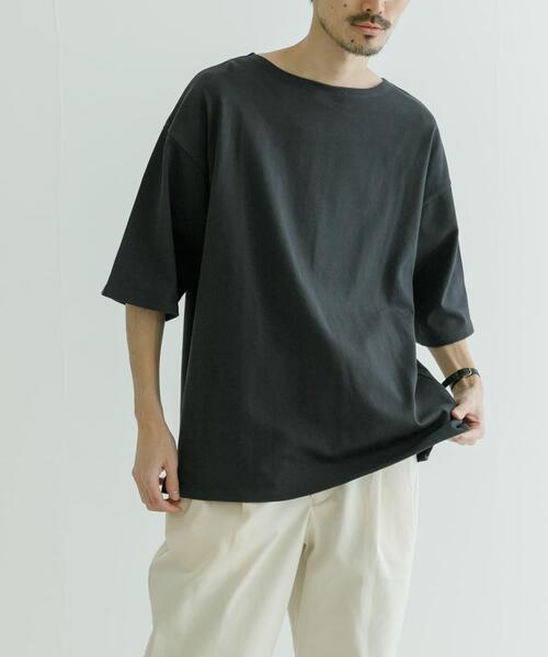 URBAN RESEARCH(アーバンリサーチ)の「USAコットンバスクTシャツ(Tシャツ/カットソー・メンズ・オフホワイト/ブラック系その他/チャコールグレー/カーキ/ホワイト系その他/ブルー系その他・SMALL/MEDIUM/LARGE)」の12枚目の写真