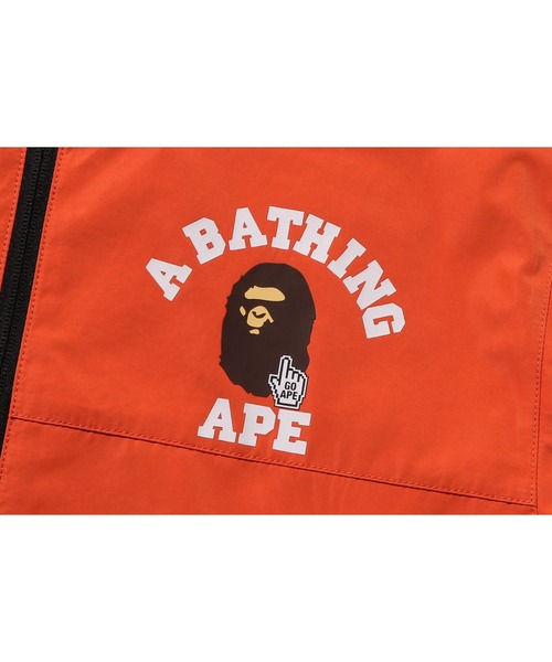 A BATHING APE(アベイシングエイプ)の「GO APE POINTER COLLEGE HOODIE JACKET(ミリタリージャケット・メンズ・オレンジ/ブラック・LARGE/MEDIUM)」の6枚目の写真