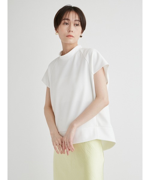 emmi(エミ)の「eco ダンボールニットコクーンプルオーバー(Tシャツ/カットソー・レディース・ネイビー/ホワイト・FREE)」の1枚目の写真