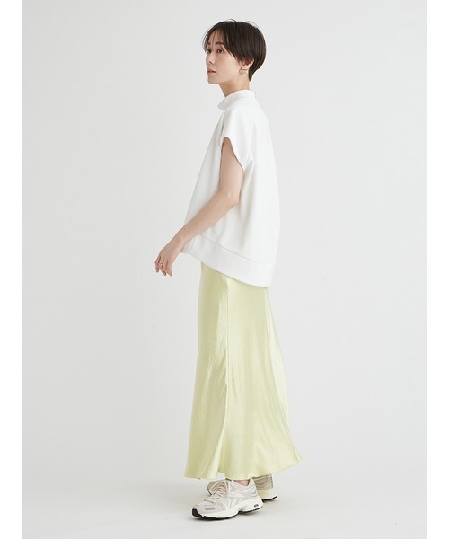 emmi(エミ)の「eco ダンボールニットコクーンプルオーバー(Tシャツ/カットソー・レディース・ネイビー/ホワイト・FREE)」の14枚目の写真