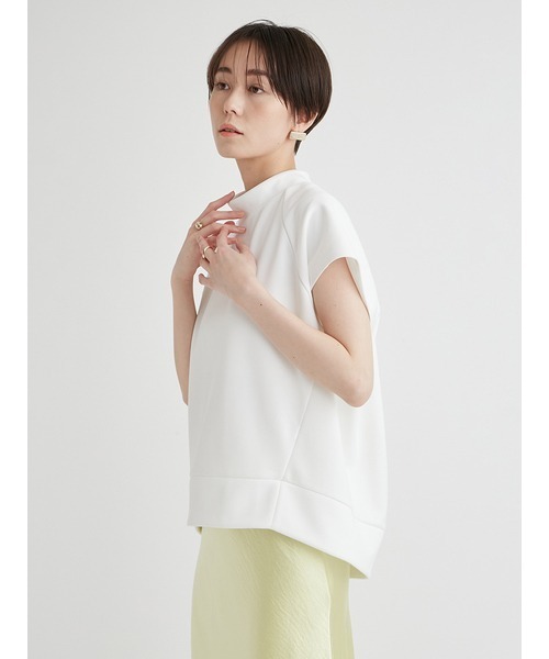 emmi(エミ)の「eco ダンボールニットコクーンプルオーバー(Tシャツ/カットソー・レディース・ネイビー/ホワイト・FREE)」の6枚目の写真