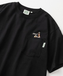 【POWER TO THE PEOPLE/パワー トゥザ ピープル】CREAM SODA&BEER&GHOST ワンポイント刺繍デザイン ポケット付き ビッグシルエット半袖Tシャツ/ユニセックス