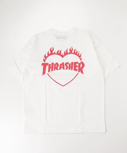 THRASHER（スラッシャー）の「【ムラサキスポーツ限定】THRASHER/スラッシャー  水陸両用 オーバーサイズ UVケア 半袖ラッシュガードTシャツ  TC-003（Tシャツ/カットソー・レディース・ホワイト/ブラック・XL/L/M）」の3枚目の写真