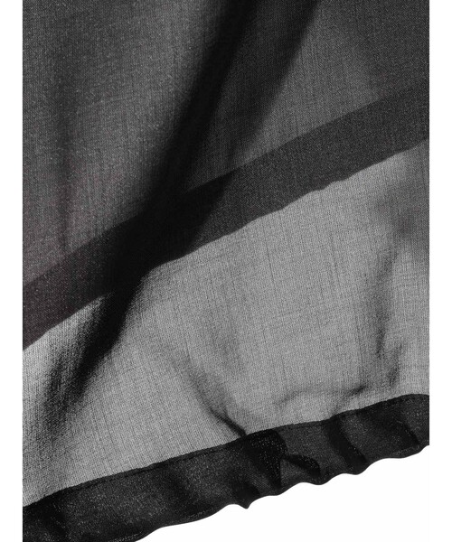 MIDIUMISOLID（ミディウミソリッド）の「MIDIUMISOLID for Ladies シアーブルゾン（ブルゾン・レディース・ライトブルー/ブラック/オフホワイト・FREE）」の7枚目の写真
