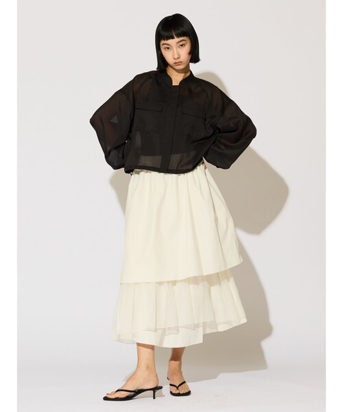 セール】MIDIUMISOLID Lady's シアーブルゾン（ダウンジャケット