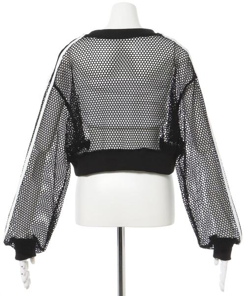 INGNI（イング）の「袖ラインメッシュプルオーバー（その他トップス・レディース・ブラック/オフホワイト・M）」の9枚目の写真