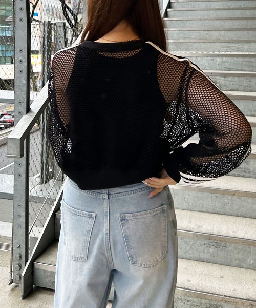 INGNI（イング）の「袖ラインメッシュプルオーバー（その他トップス・レディース・ブラック/オフホワイト・M）」の18枚目の写真