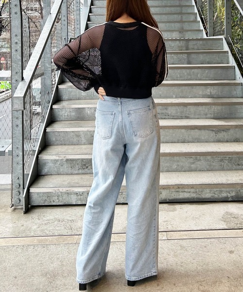 INGNI（イング）の「袖ラインメッシュプルオーバー（その他トップス・レディース・ブラック/オフホワイト・M）」の21枚目の写真