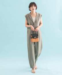 F by ROSSO | 『UR TECH DRYLUXE』F by ROSSO　テーラーカラーオールインワン(サロペット/オーバーオール)